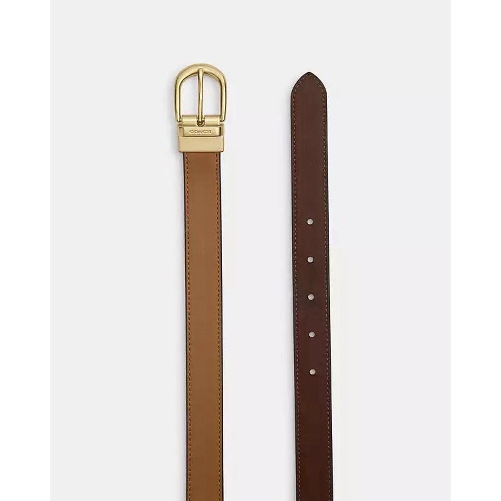 NEW Coach Buckle Cut To Size Reversible Belt 25Mm Honey Brown Maple CF269 - Picture 2 of 7
